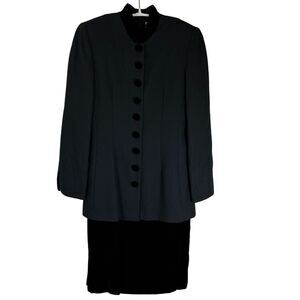 Laura Madrigano Black Button-Up Jacket Dress Set Size 8